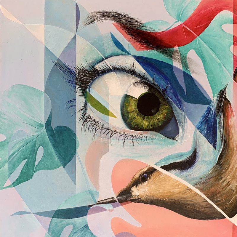 Oil paint on canvas Marcus GOMAD Debie A Bird's View