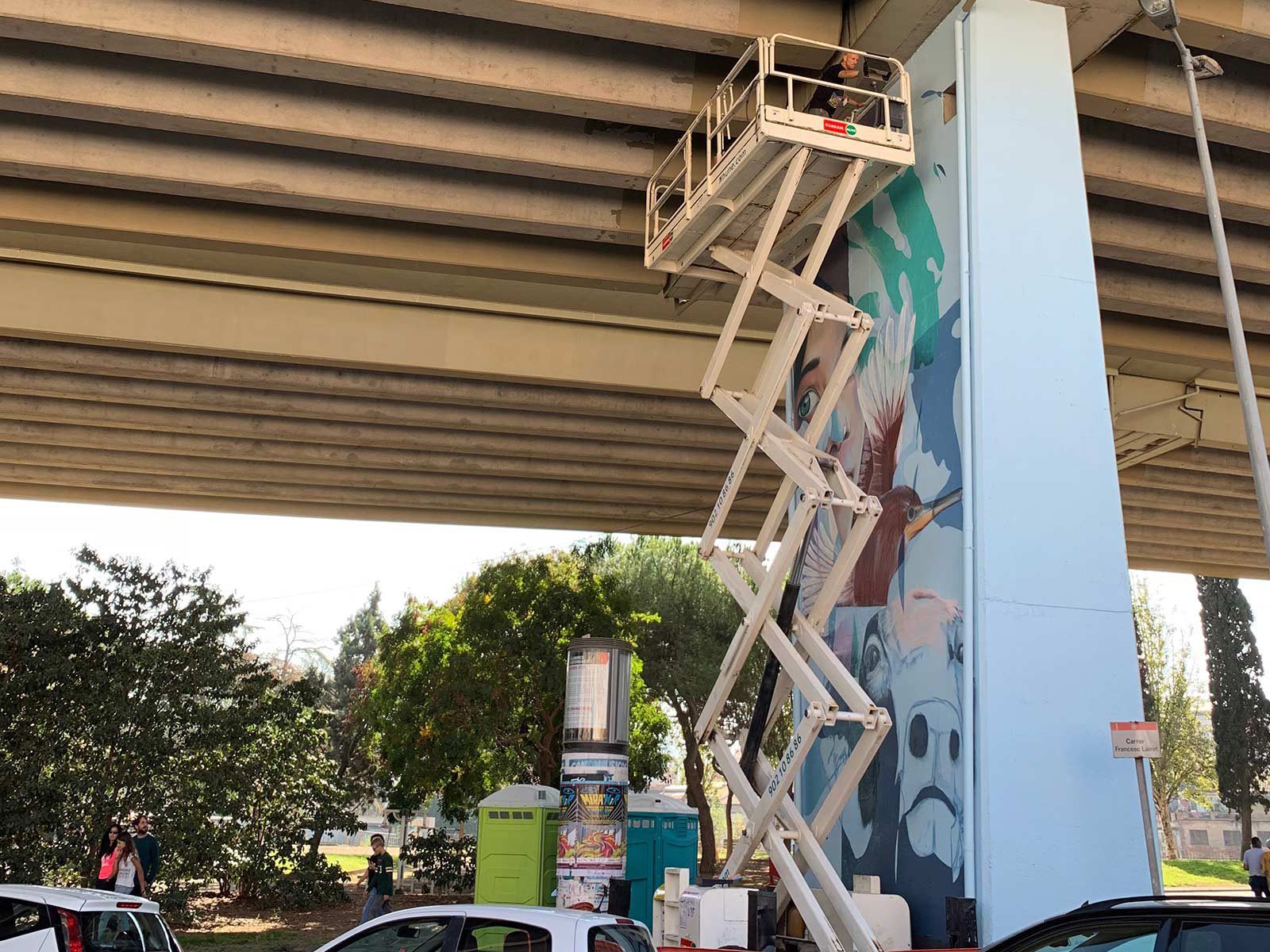 Marcus GOMAD Debie wall for Mira Mir festival in Barcelona