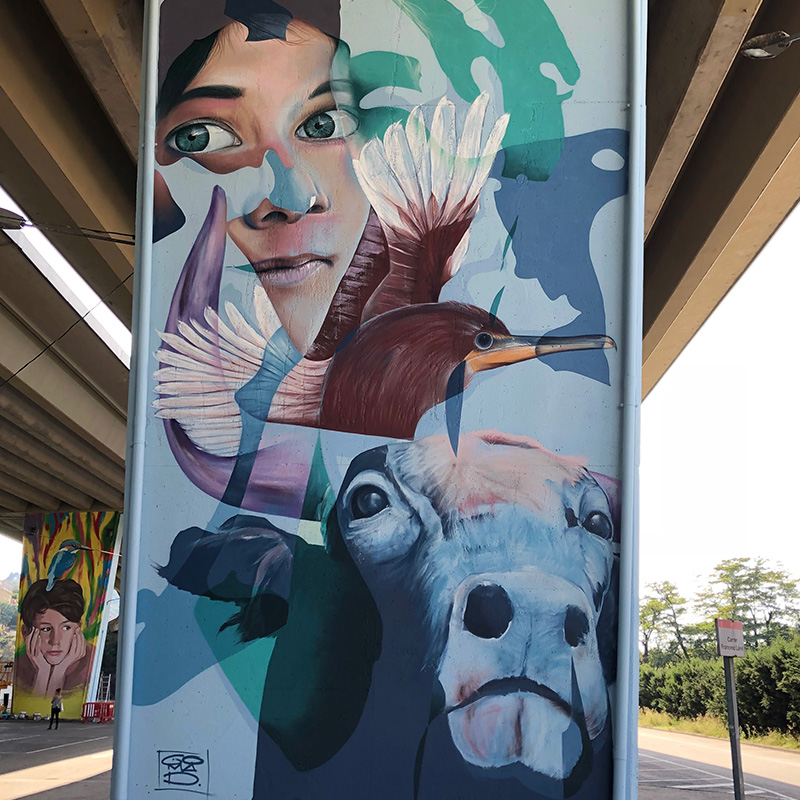 Marcus GOMAD Debie wall for Mira Mir festival in Barcelona