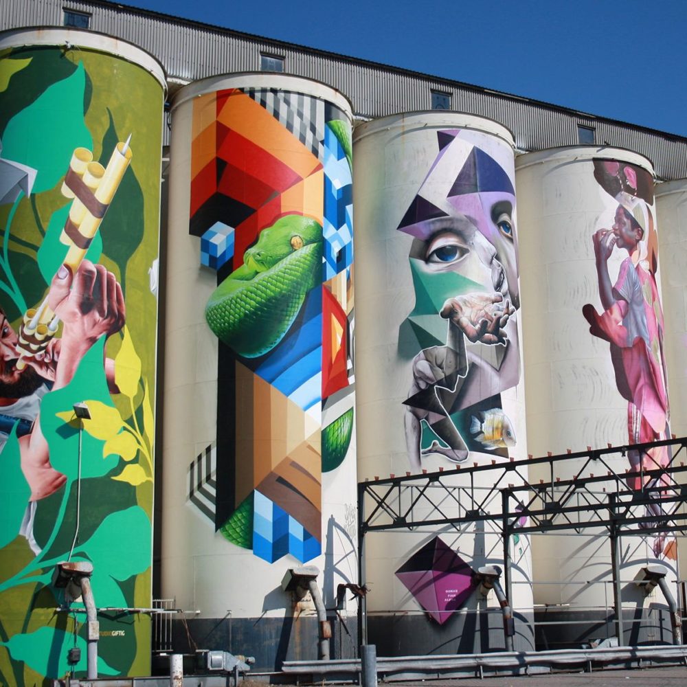live graffiti painting silo kings of colors festival Den Bosch the Netherlands