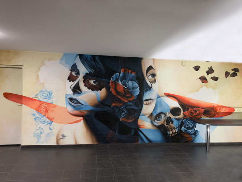 gomad mexican skull mural roermond man cave gomad mural man cave roermond
