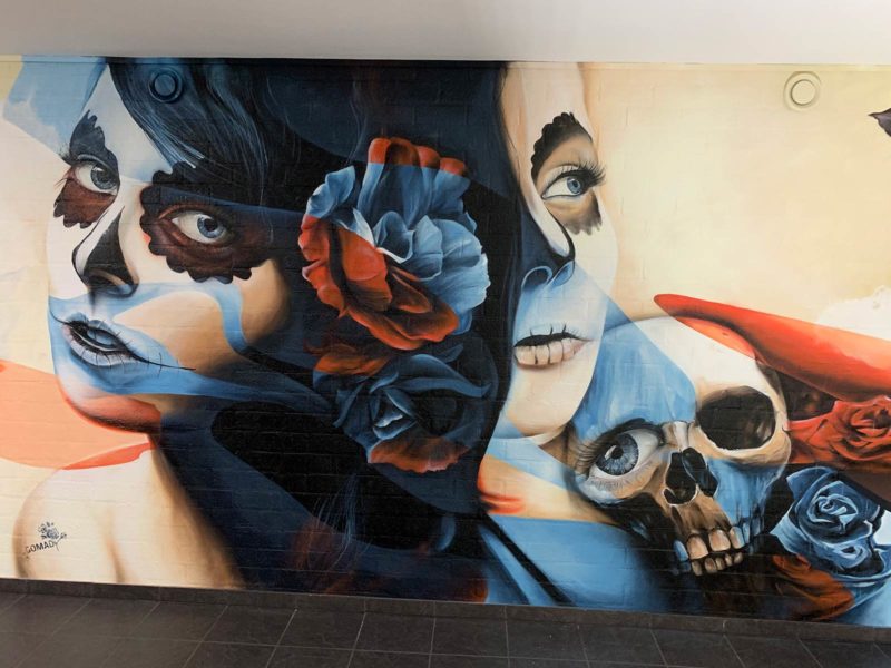 mexican-skull-mural-roermond-2 gomad mural man cave roermond