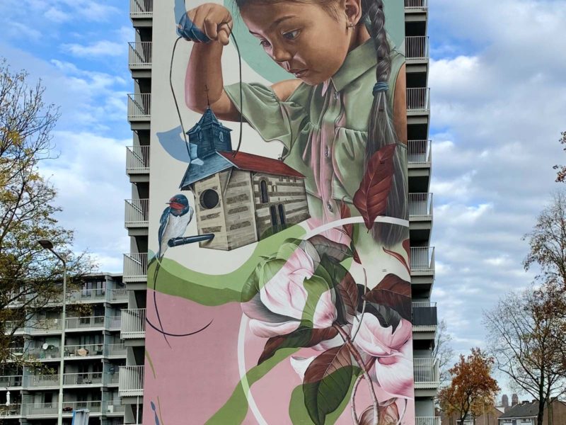 gomad mural muurschildering flat building geleen smug gomad mural muurschildering flat building geleen smug