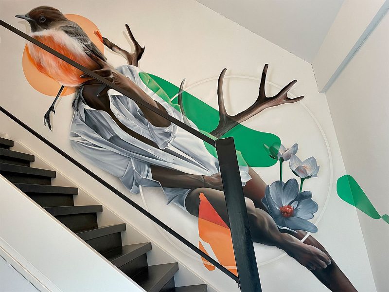 gomad-mural-rockanje-1 gomad mural muurschildering trappenhuis staircase rockanje