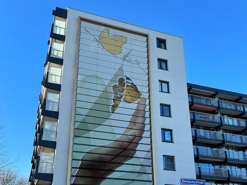 gomad solar panel art mural flat building sittard gomad solar panel art flat building sittard