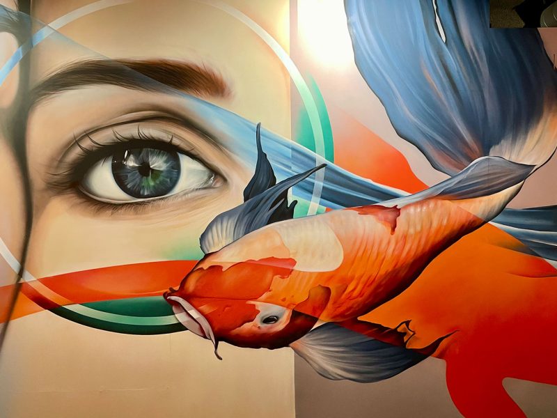 Interior mural for Phiacore sushi restaurant by GOMAD Interior mural for Phiacore sushi restaurant by GOMAD