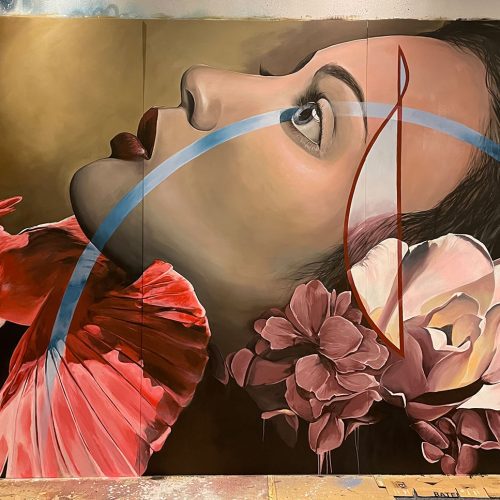 gomad acrylic panel painting in pompei theme