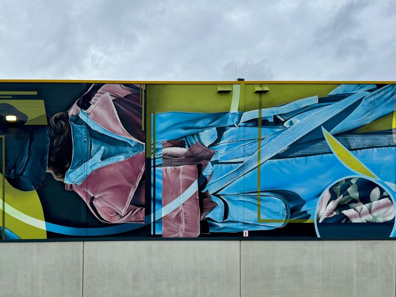 gomad delmenhorst bremen mural germany Detail of the coat GOMAD Delmenhorst bremen mural in Germany