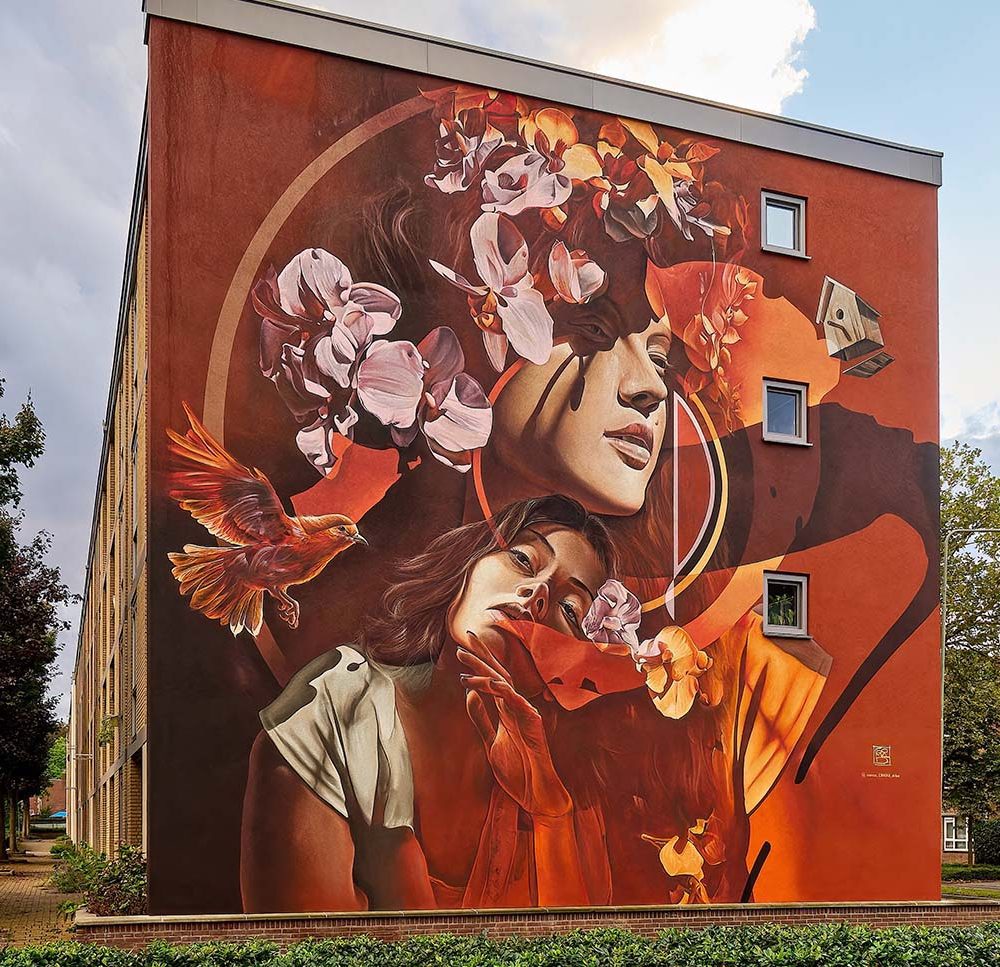 gomad mural muurschildering geleen oranjelaan