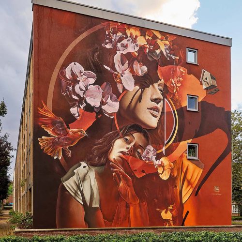 gomad mural muurschildering geleen oranjelaan