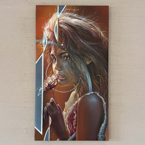 gomad canvas oil painting flowergirl