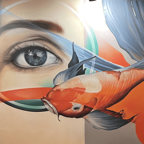 gomad muurschildering interieur restaurant