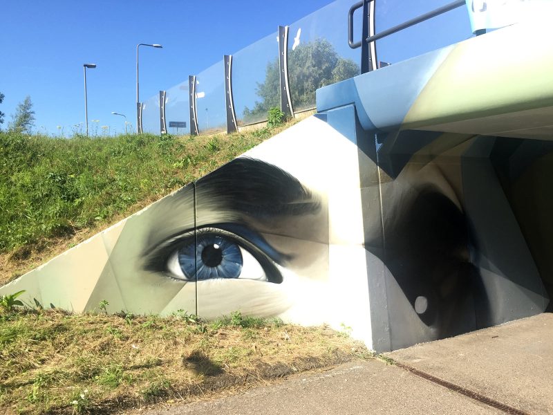 gomad anti graffiti muurschildering fietstunnel meerssen
