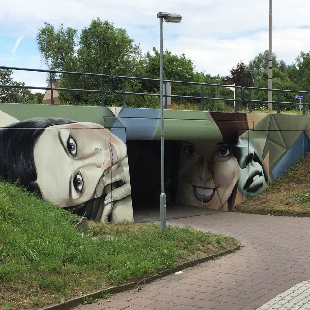 gomad anti graffiti muurschildering fietstunnel meerssen