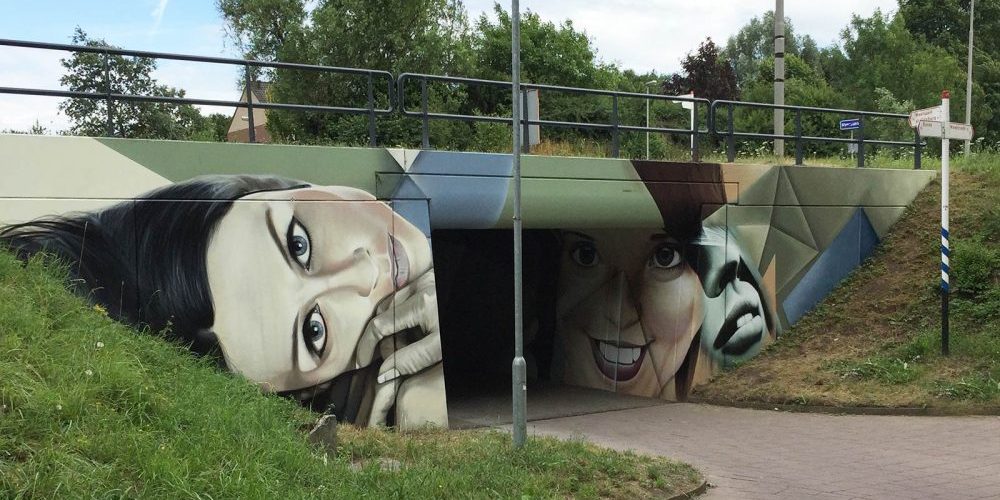 gomad anti graffiti muurschildering fietstunnel meerssen