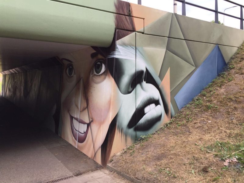 gomad anti-graffiti muurschildering fietstunnel meerssen