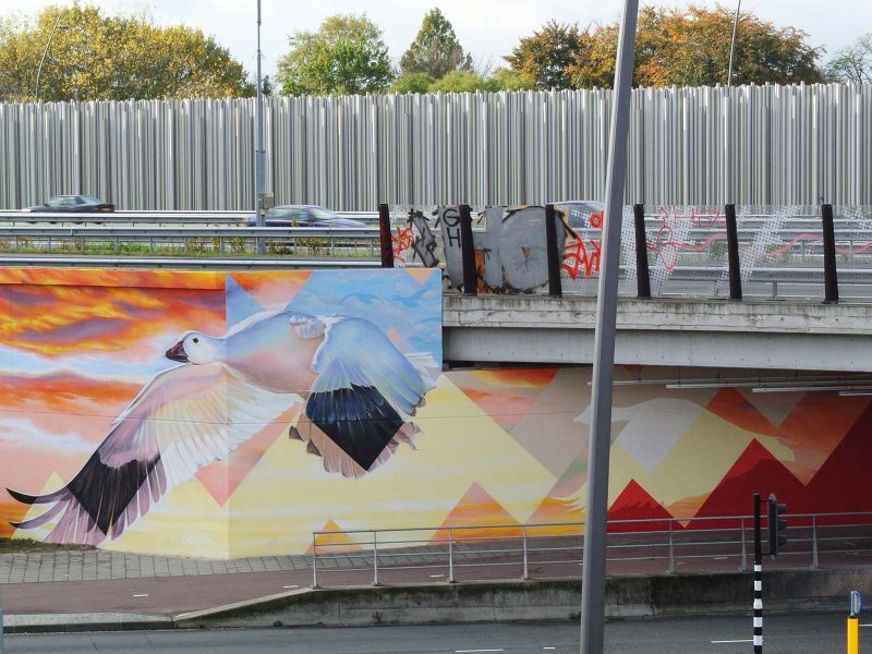gomad muurschildering viaduct ganzen eindhoven