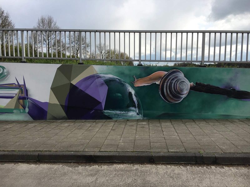 Gomad graffiti muurschilderingen fietstunnel Goirle