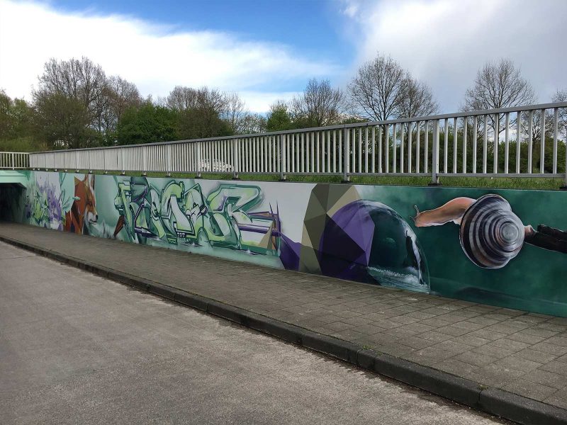 Gomad graffiti muurschilderingen fietstunnel Goirle
