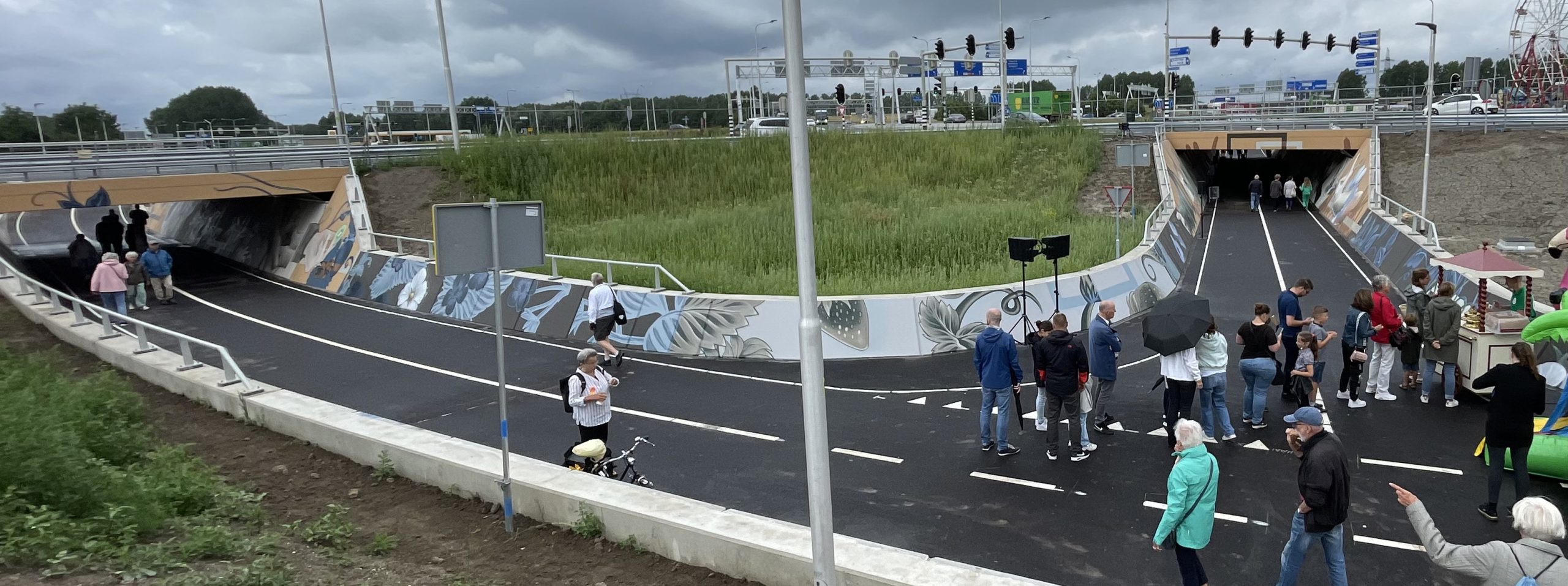 gomad mural muurschildering fietstunnel project ridderkerk