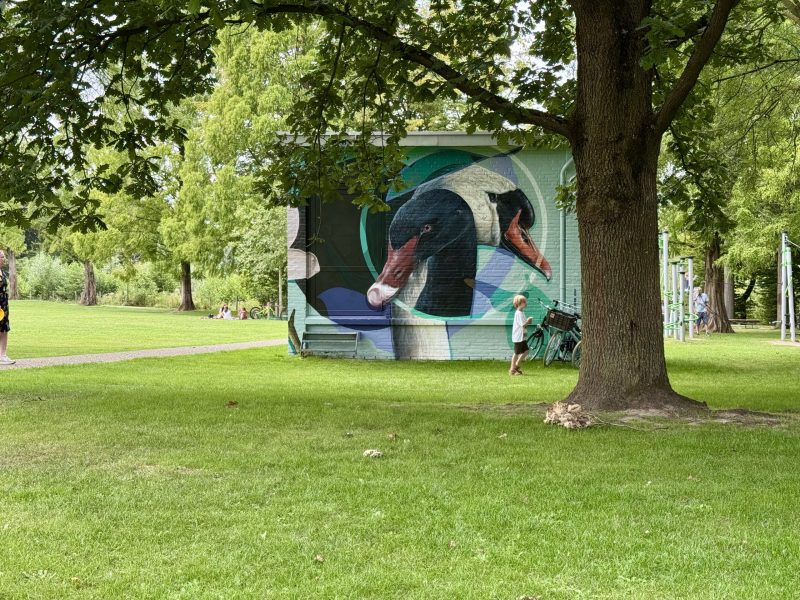 gomad muurschildering elektriciteitshuisje enexis stadspark sittard gomad muurschildering elektriciteitshuisje enexis stadspark sittard
