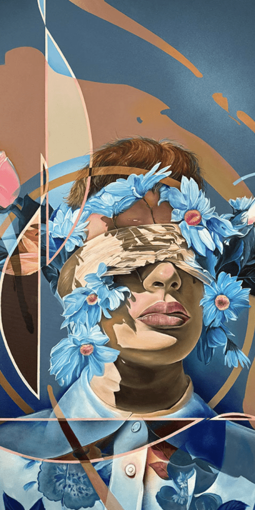 Urban fine art schilderij op canvas door GOMAD