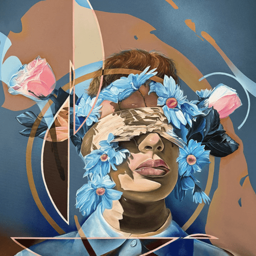 Urban fine art schilderij op canvas door GOMAD