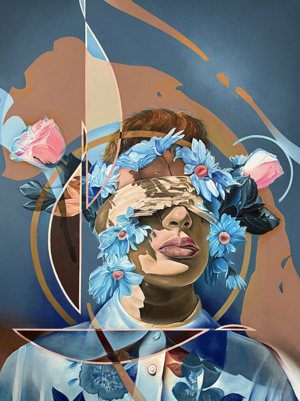 Urban fine art schilderij op canvas door GOMAD
