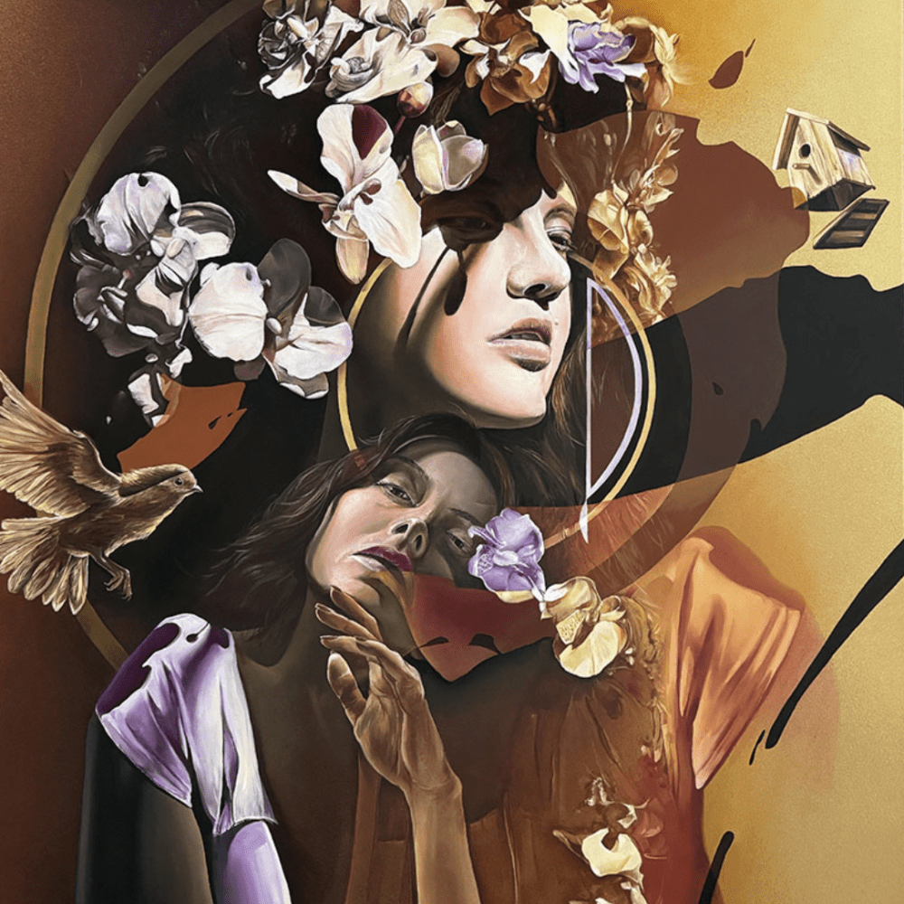 Urban fine art schilderij op canvas door GOMAD