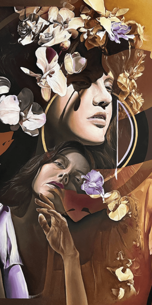 Urban fine art schilderij op canvas door GOMAD