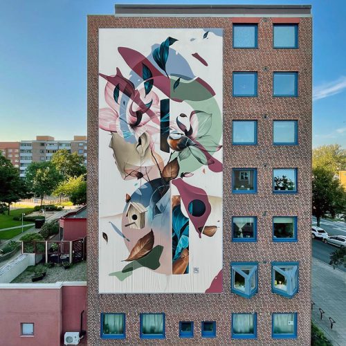 gomad mural flat building helsingborg sweden powwow