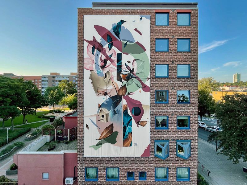 gomad-mural-flat-building-helsingborg-sweden 3 gomad mural flat building helsingborg sweden powwow