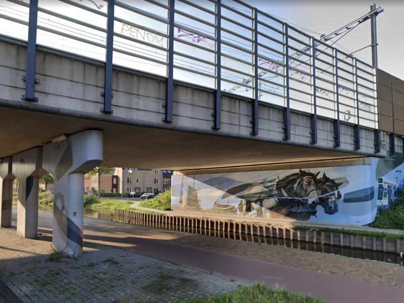 gomad viaduct muurschildering diemen