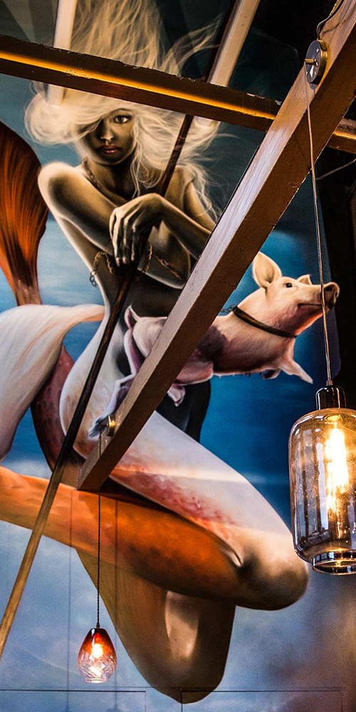 gomad graffiti muurschildering restaurant hector zierikzee goes