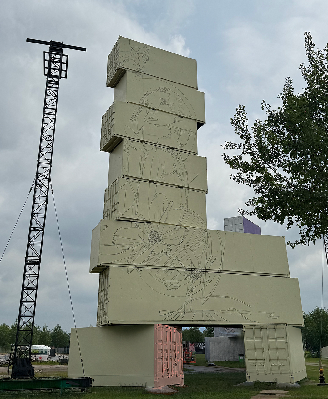 gomad north west walls rock werchter mural before